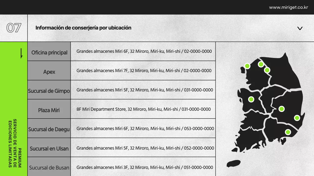 Presentación de los beneficios VIP de los grandes almacenes en blanco y negro y verde lima