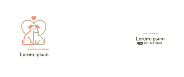 Taza blanca con el logotipo de un veterinario