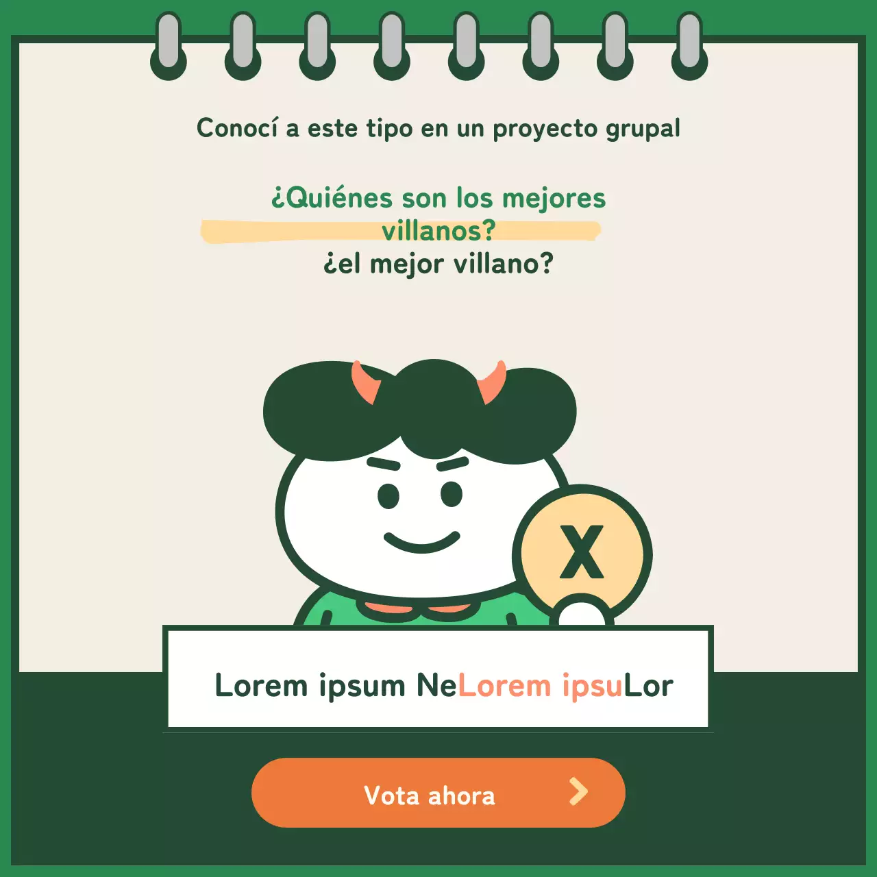 Ilustración verde Trabajo en grupo universitario Citas divertidas