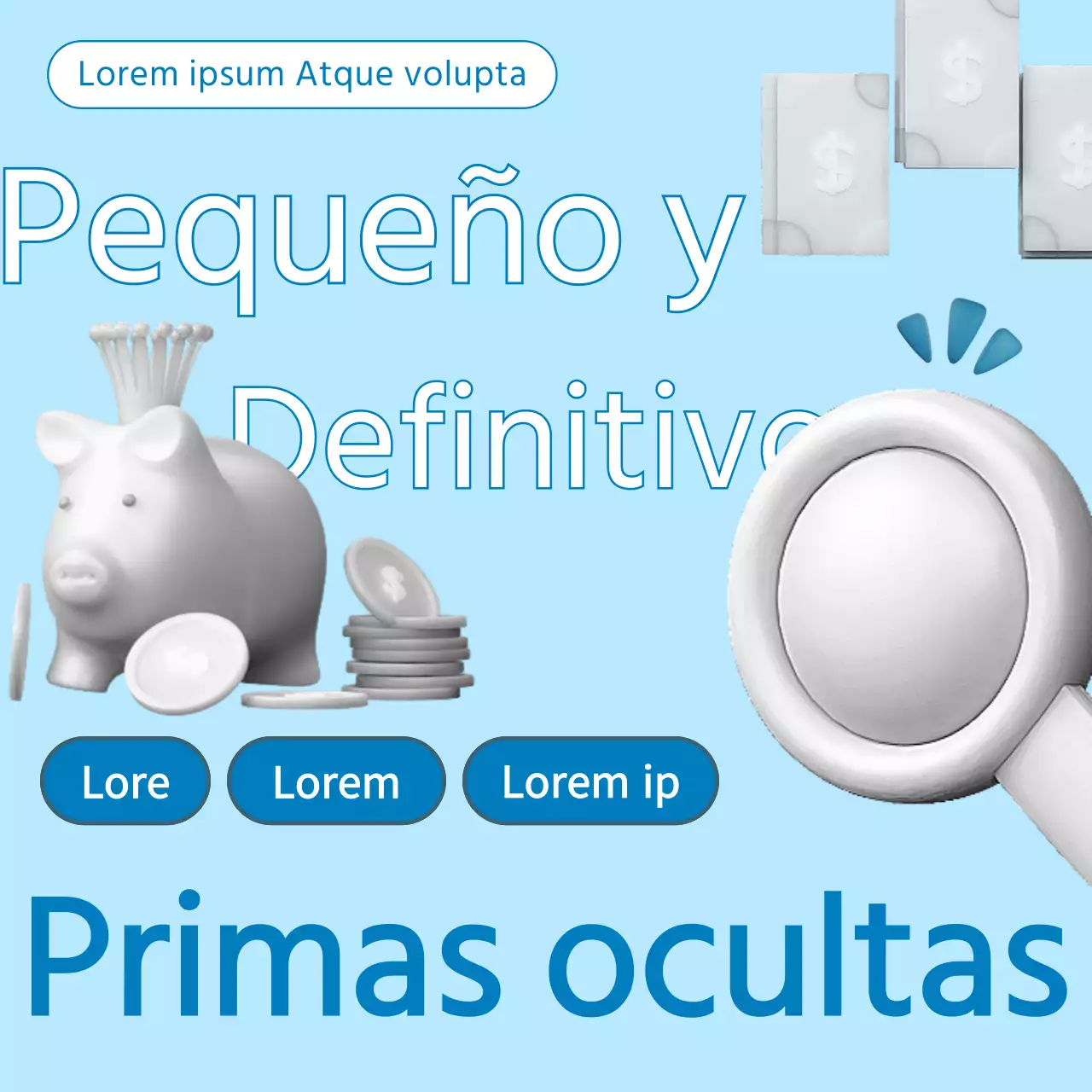 Un anuncio kitsch en azul y celeste de un buscador de reclamaciones de seguros en línea.