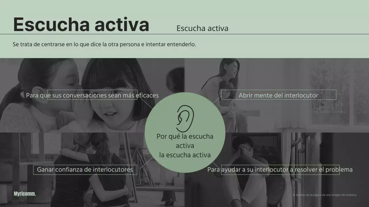 Estrategias de comunicación eficaces en color verde