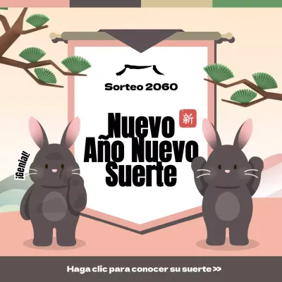 Un bonito concepto con un vivo tono rosa Mira tu suerte para la Nochevieja