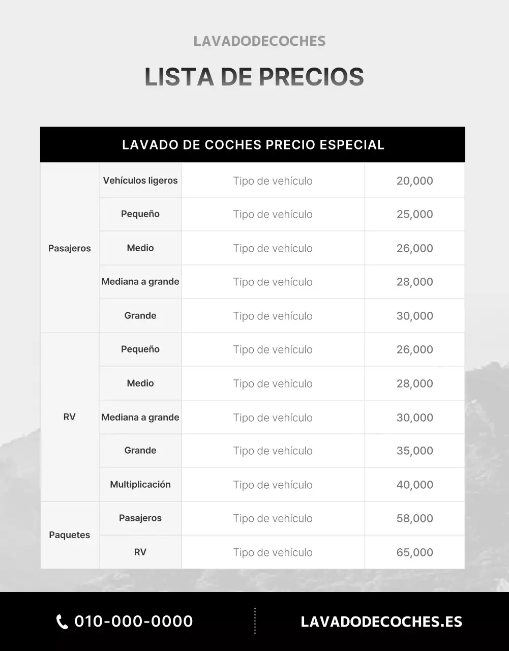 Lavado a mano de coches blancos y negros