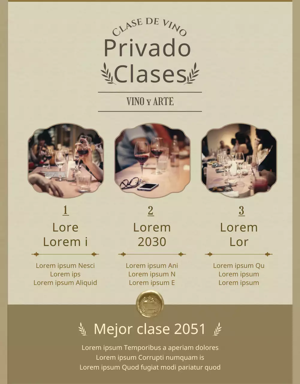 Guía de beige, vino de inspiración vintage y clases de arte