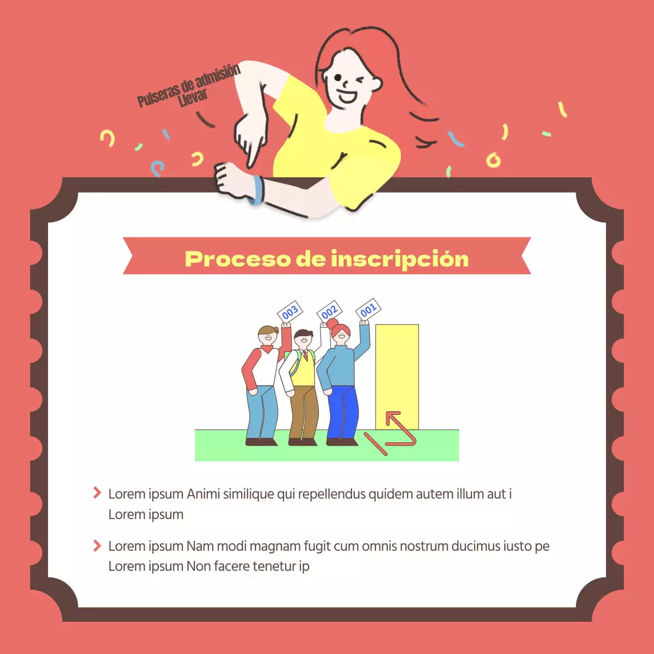 Un colorido tema de guía espacial inspirado en una fiesta con ilustraciones de lápices de colores