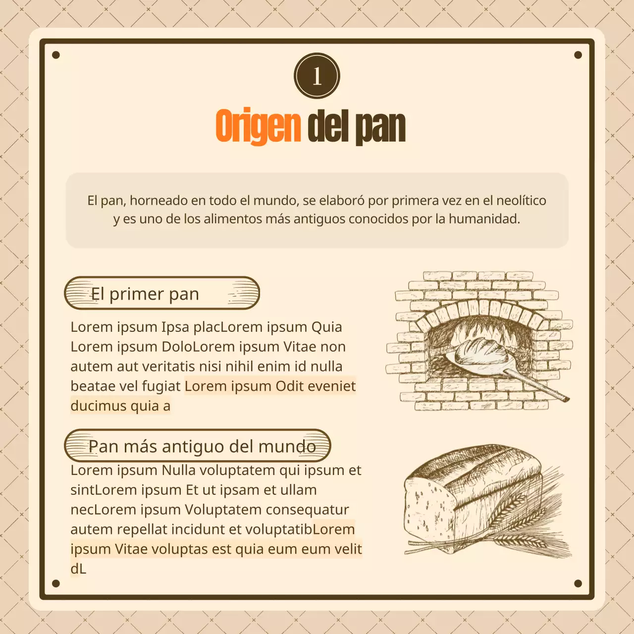 Conozca sus panes vintage marrones y beige