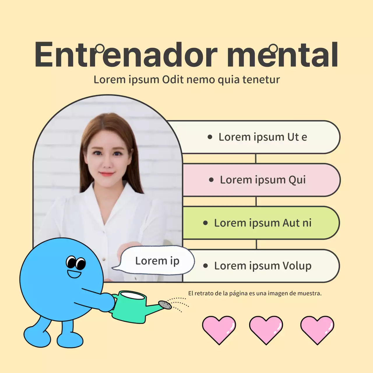 Bonito centro de asesoramiento psicológico amarillo y verde