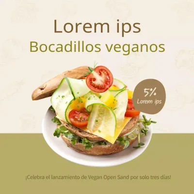 Descuentos para bocadillos con tonos beige-verdosos