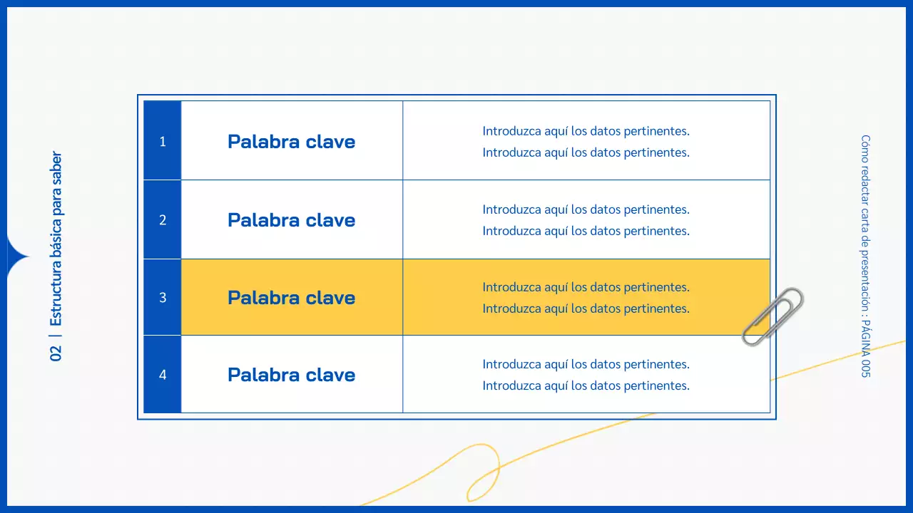 Bloc de notas con fondo azul Te enseña a escribir una carta de presentación