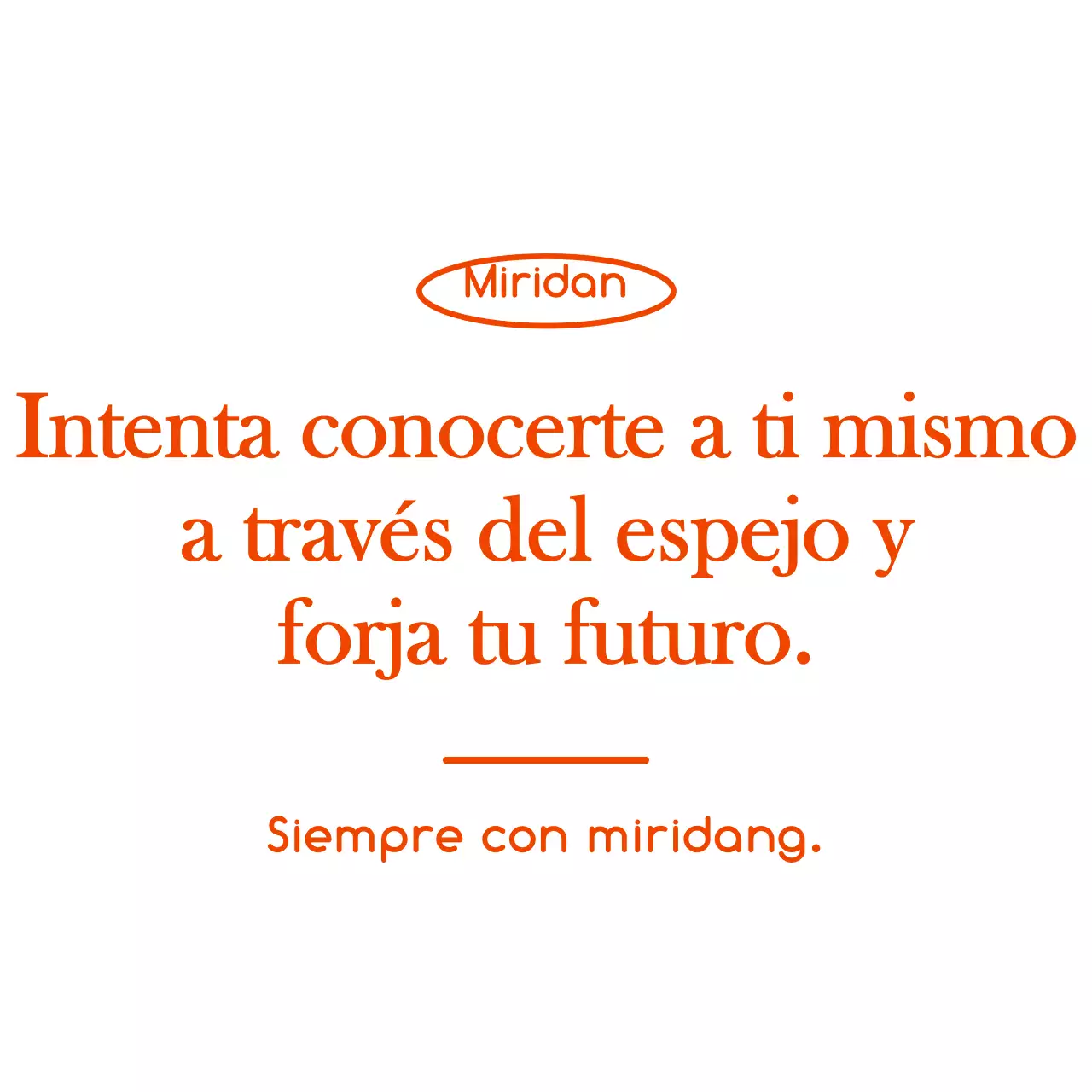 Naranja y blanco con un texto sencillo y emotivo para promociones y productos de cafetería.