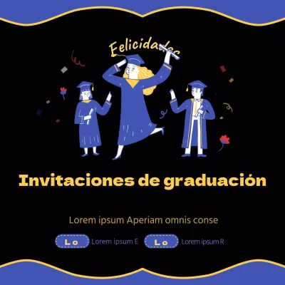 Tema de la invitación azul y amarillo