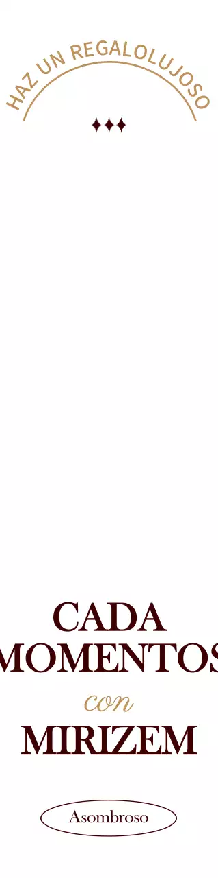 Promoción de un salón de belleza de ambiente lujoso en beige y marrón oscuro.