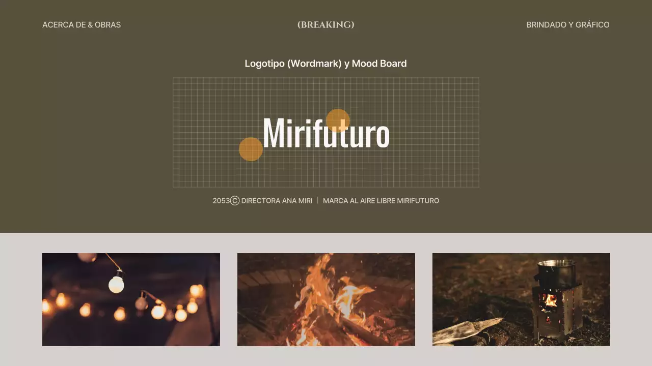 Cartera de diseño conceptual de líneas y formas grises y caqui