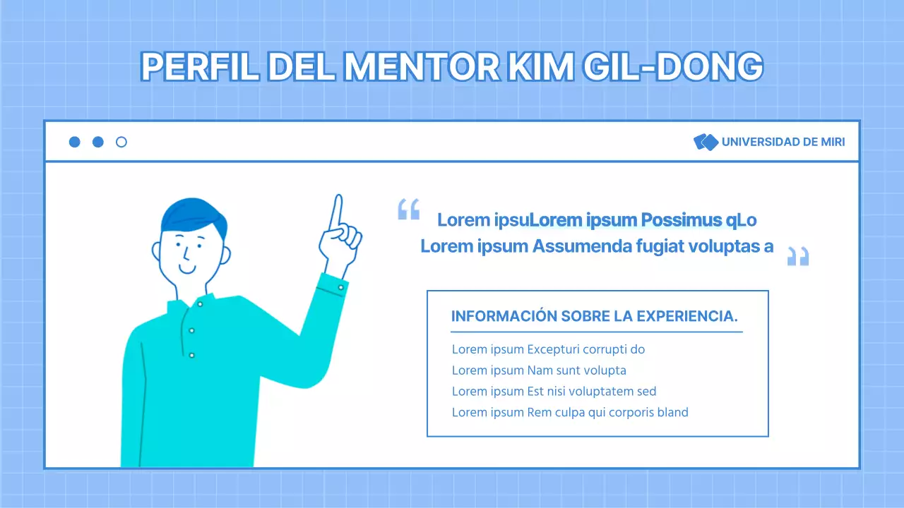 Presentación en azul claro de la tutoría laboral