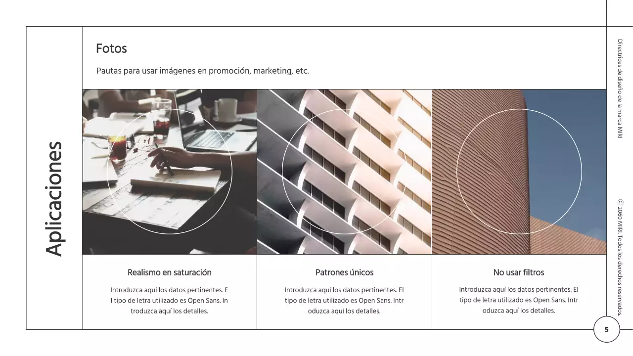 Directrices de diseño de marca para un módulo minimalista con líneas blancas y negras