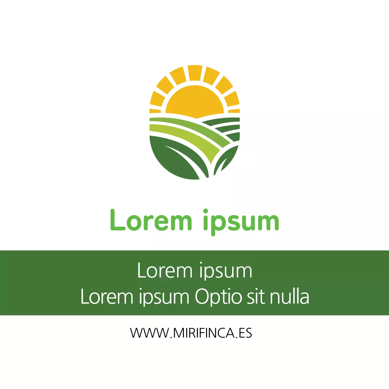 Ilustración verde Neat Farm