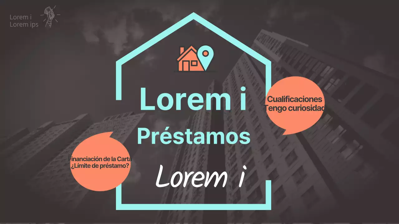 Miniatura sencilla de YouTube con una ilustración oscura y saturada de una casa con un apartamento de fondo y un globo de diálogo naranja.