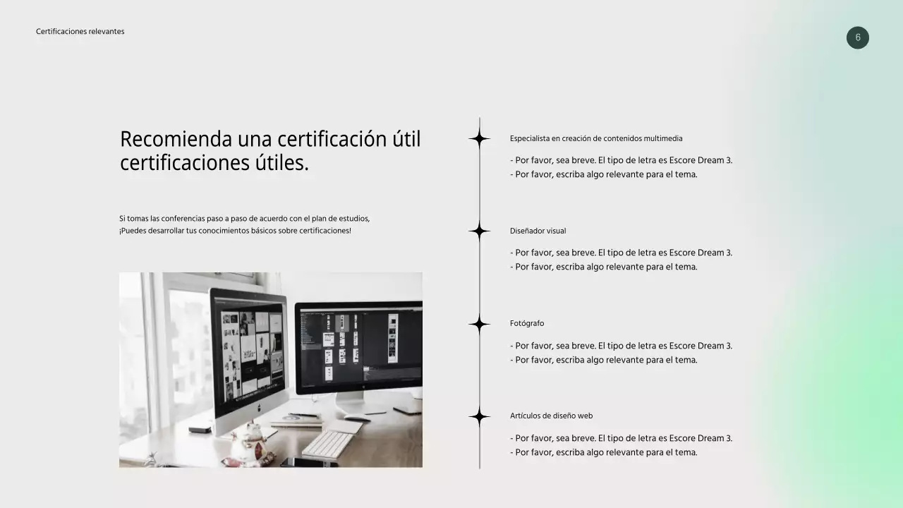 Departamento de prensa y relaciones públicas PPT con fondo degradado