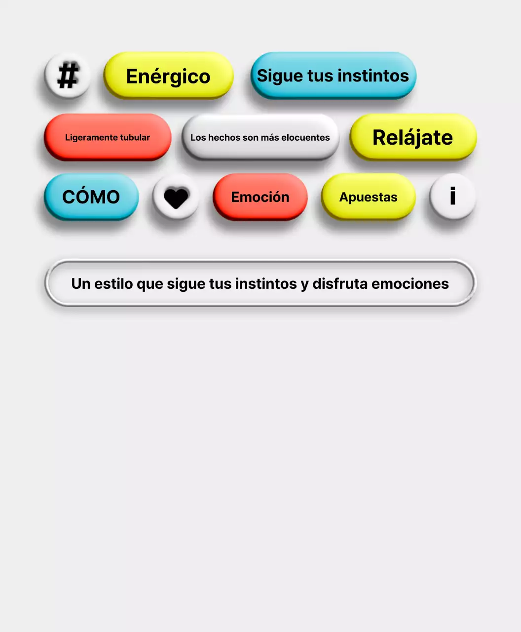 Una camiseta colorida, de peluche y con un concepto tridimensional del MBTI.