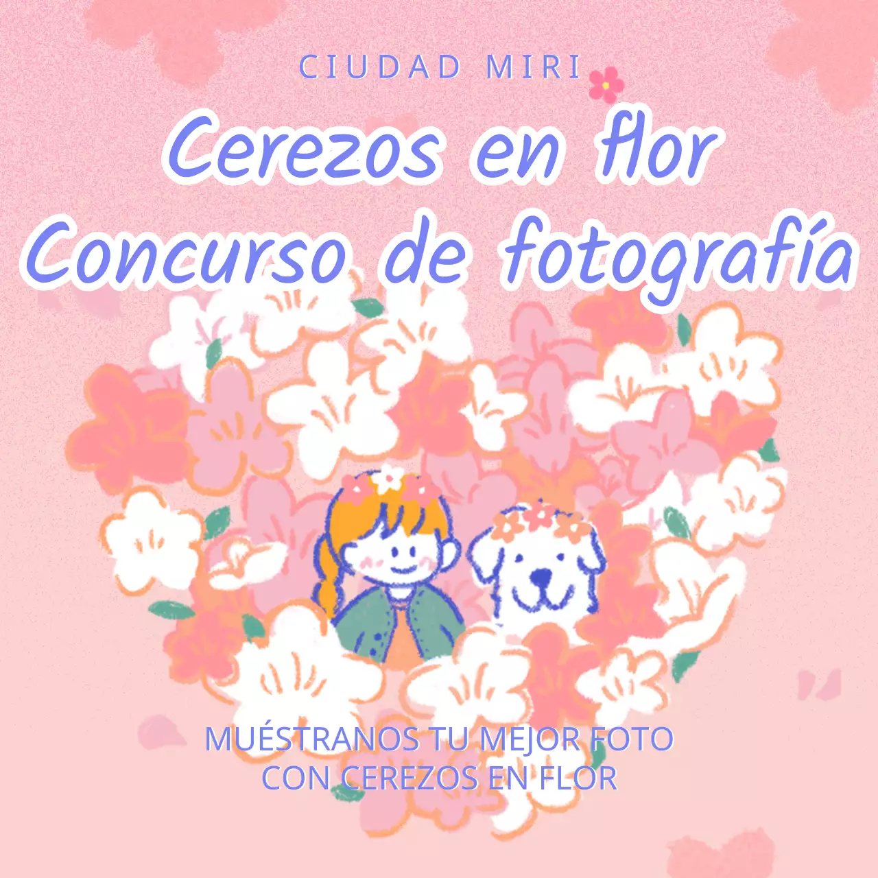 Acto de certificación sobre el tema de los cerezos en flor