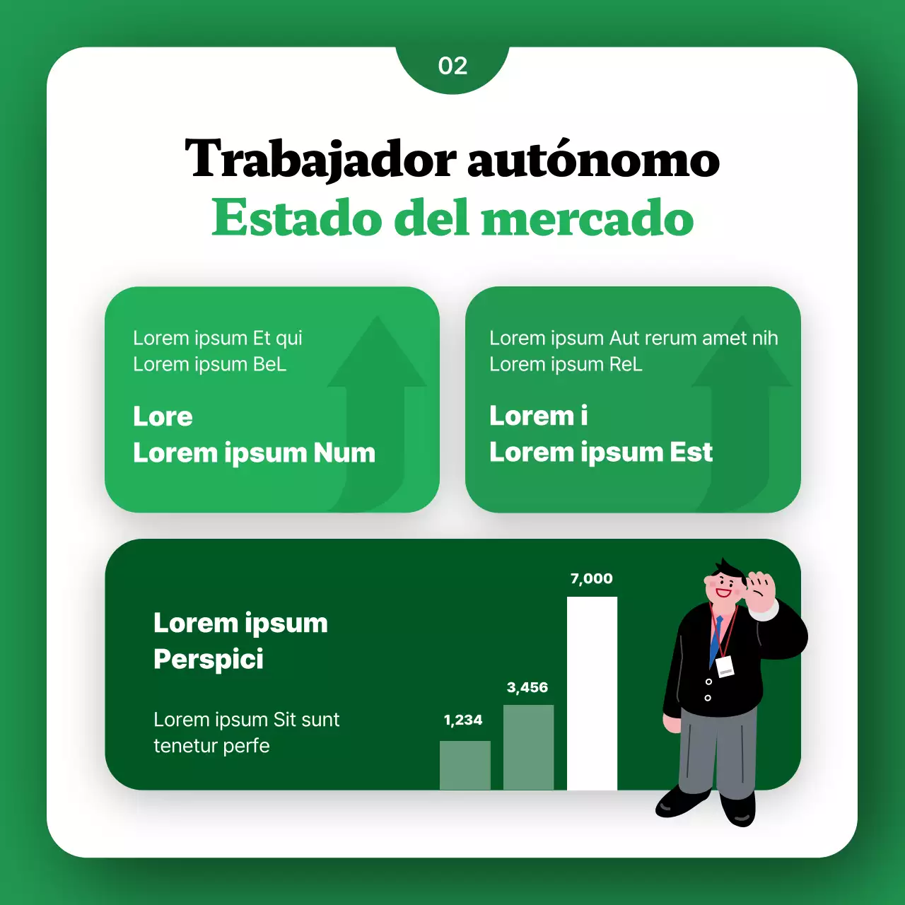 Promociona tu plataforma de trabajadores autónomos con simpáticas ilustraciones verdes