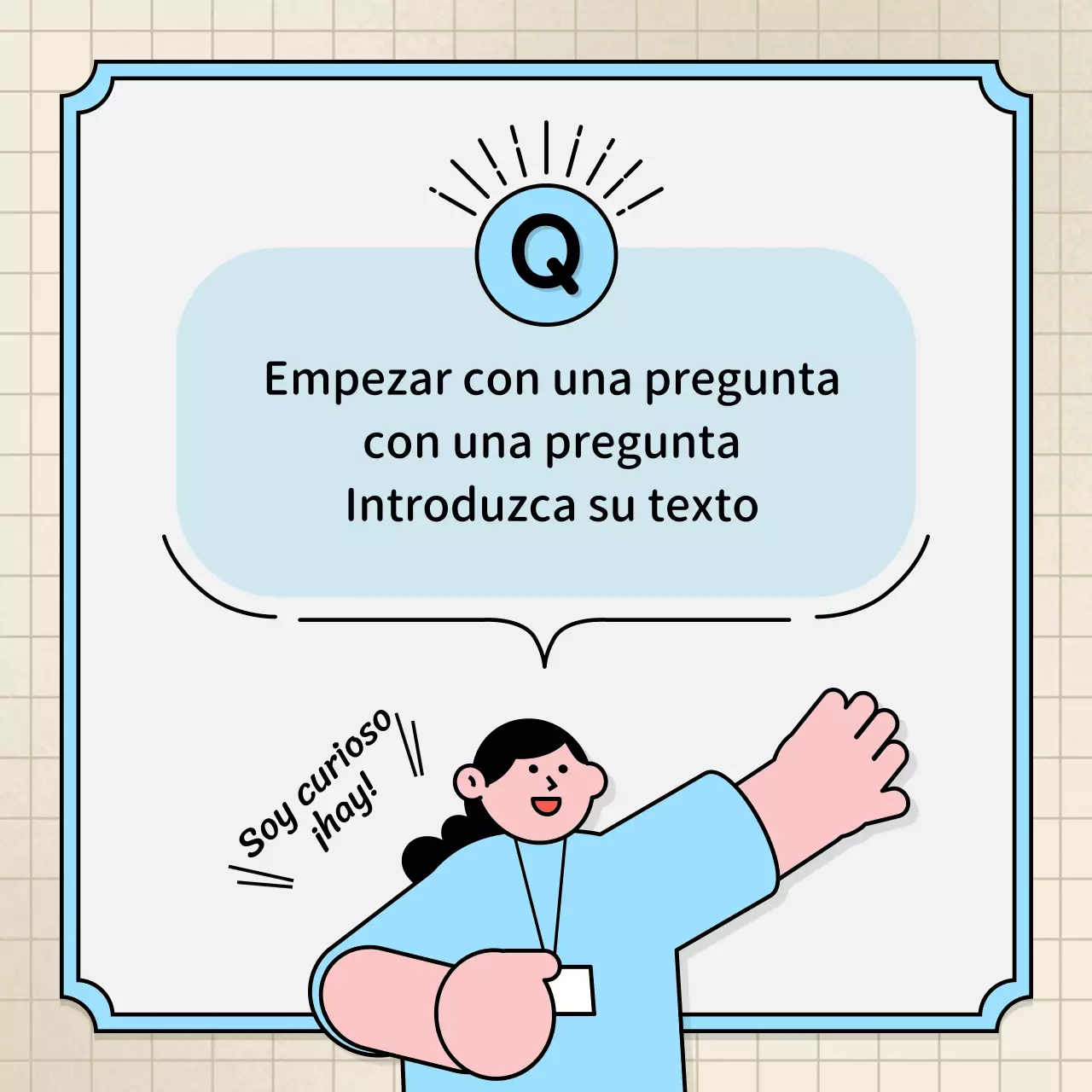 Burbujas de diálogo en azul claro y amarillo y un bonito estilo de ilustración
