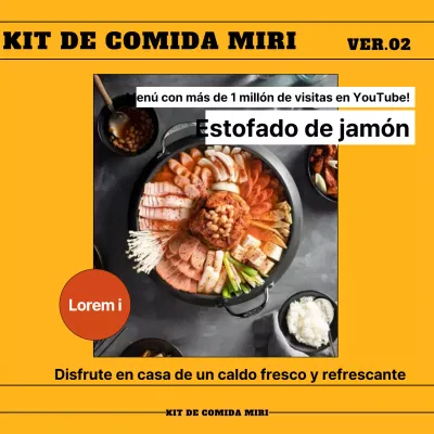 Promover un sencillo kit de comida de baguette amarilla y negra