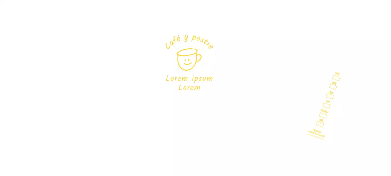 Ilustración dibujada a mano en blanco y amarillo