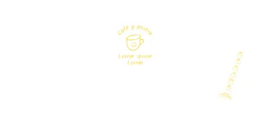 Ilustración dibujada a mano en blanco y amarillo