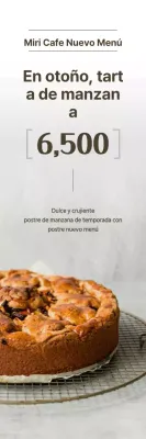 Guía de la nueva carta de otoño del café en blanco y marrón