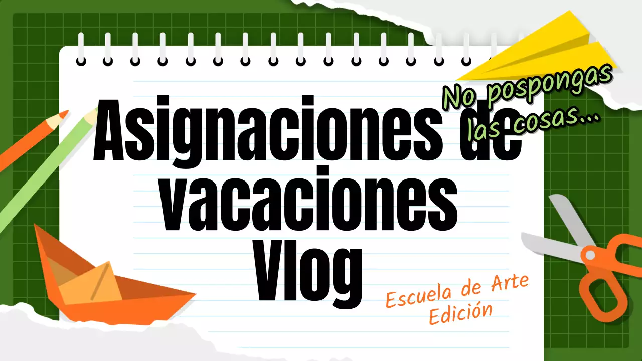 Bonita miniatura de vlog de YouTube con el tema de la clase de origami en verde y naranja