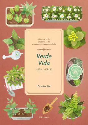 Portada de libro botánico marrón