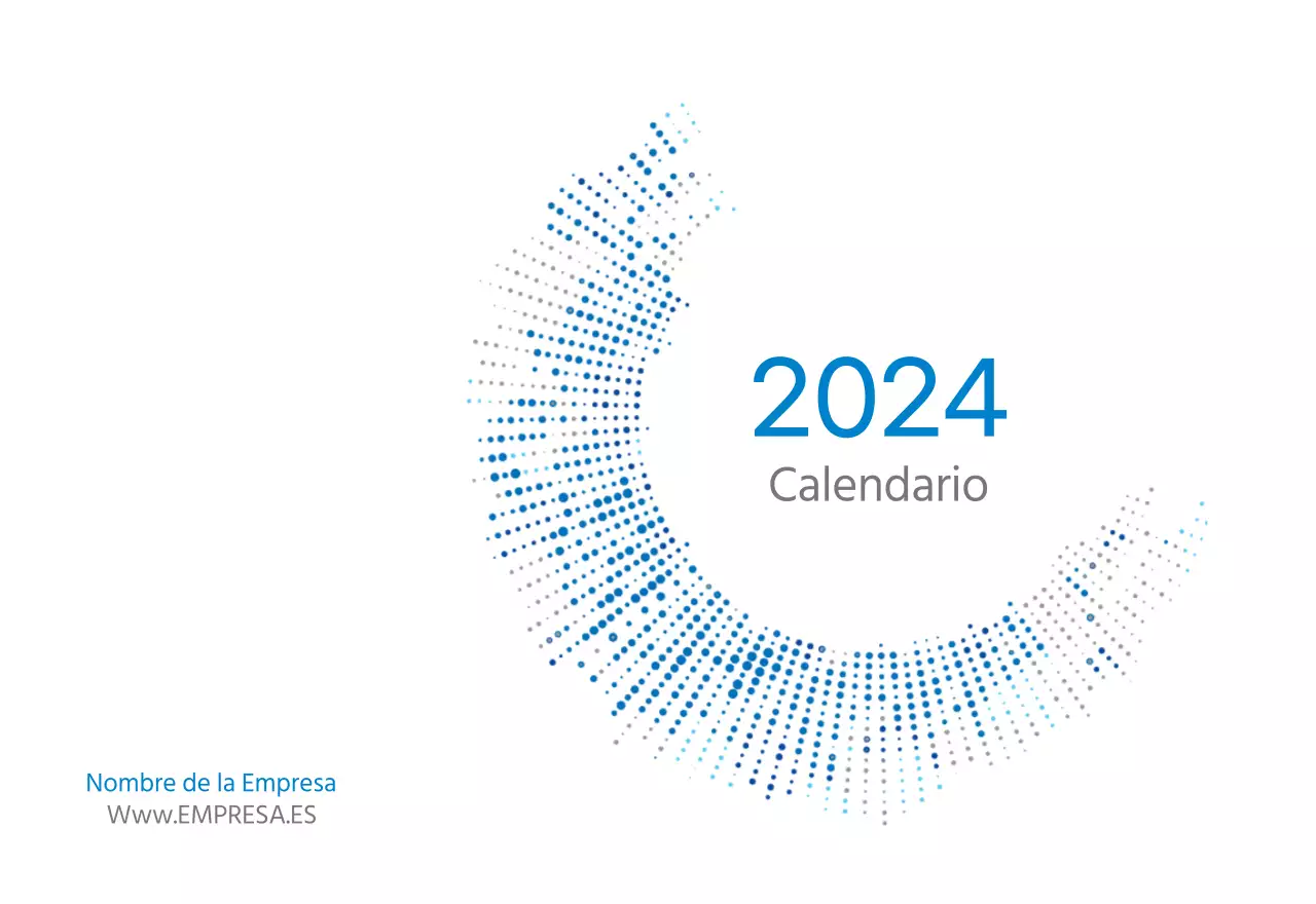 Calendario de empresa blanco y sencillo