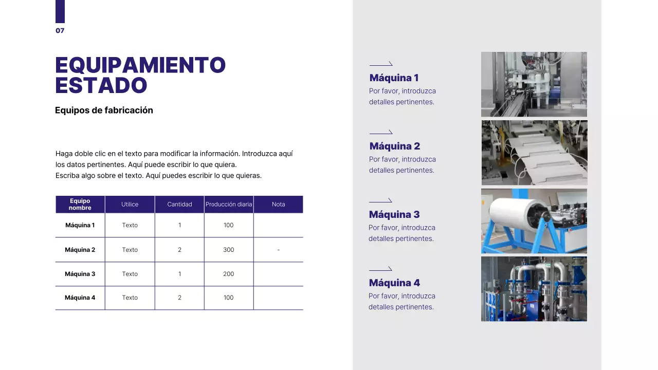 Una propuesta organizada con un gráfico circular en tonos azules