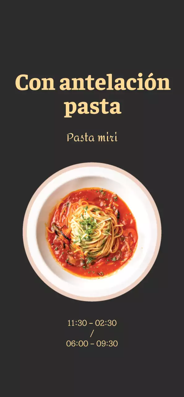 Promover la pasta con un fondo gris cálido y relajante