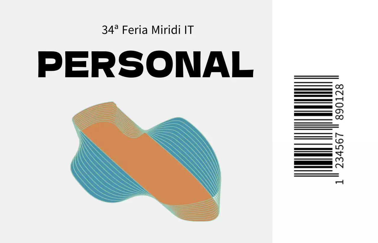 Tarjetas de personal con formas geométricas