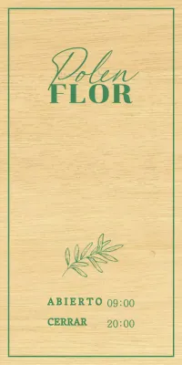 Diseño de floristería con ilustraciones botánicas verdes dibujadas a mano