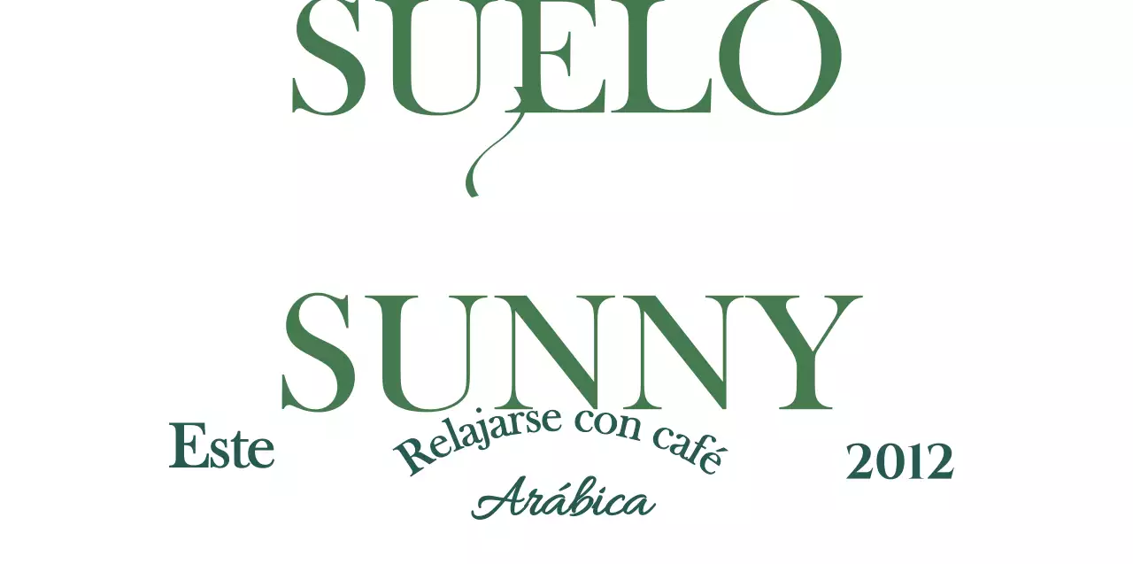 Mercancía de cafetería con texto conceptual lujoso de color verde oscuro