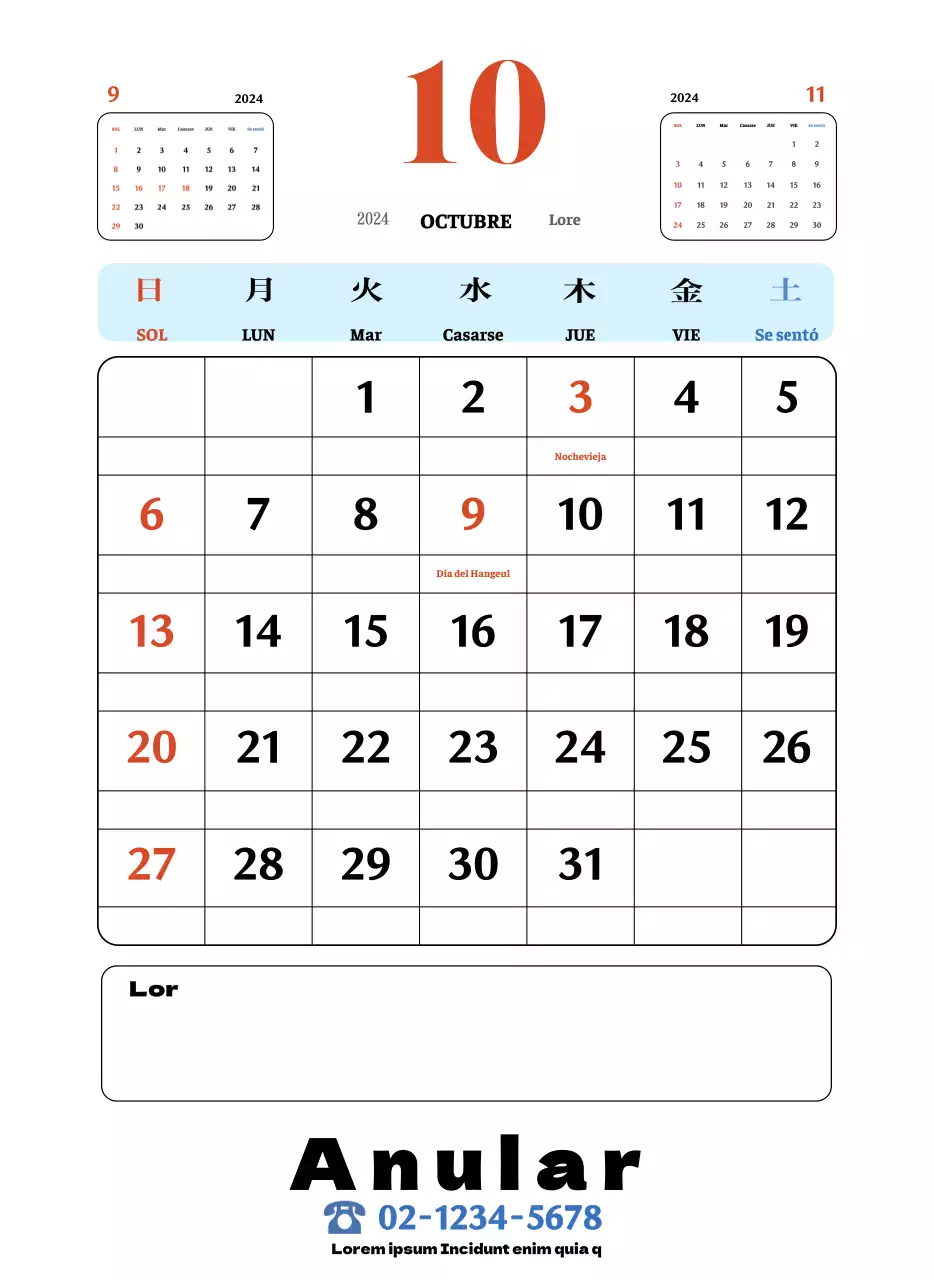 Posavasos retro rojo y azul calendario de recuerdos