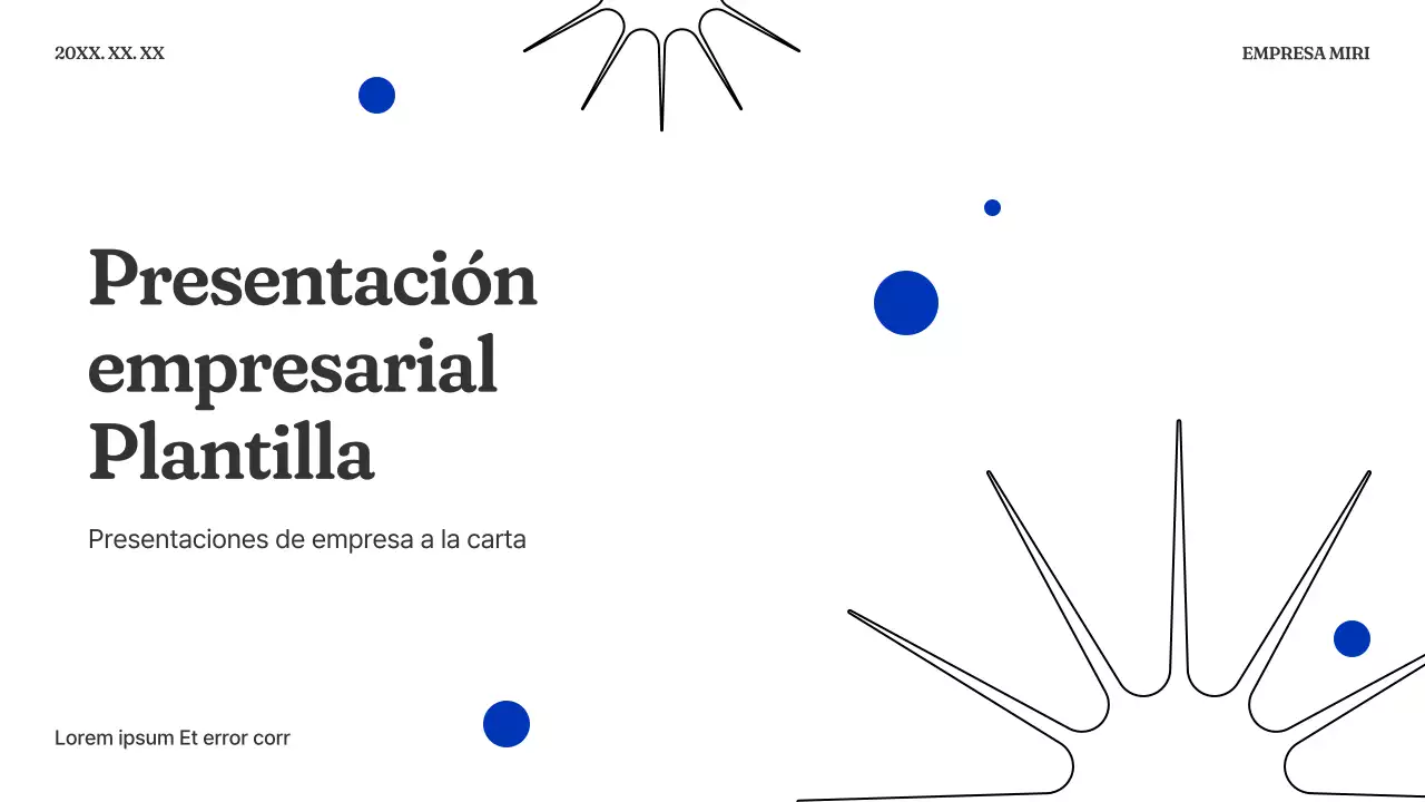 Un sencillo plan de empresa en azul