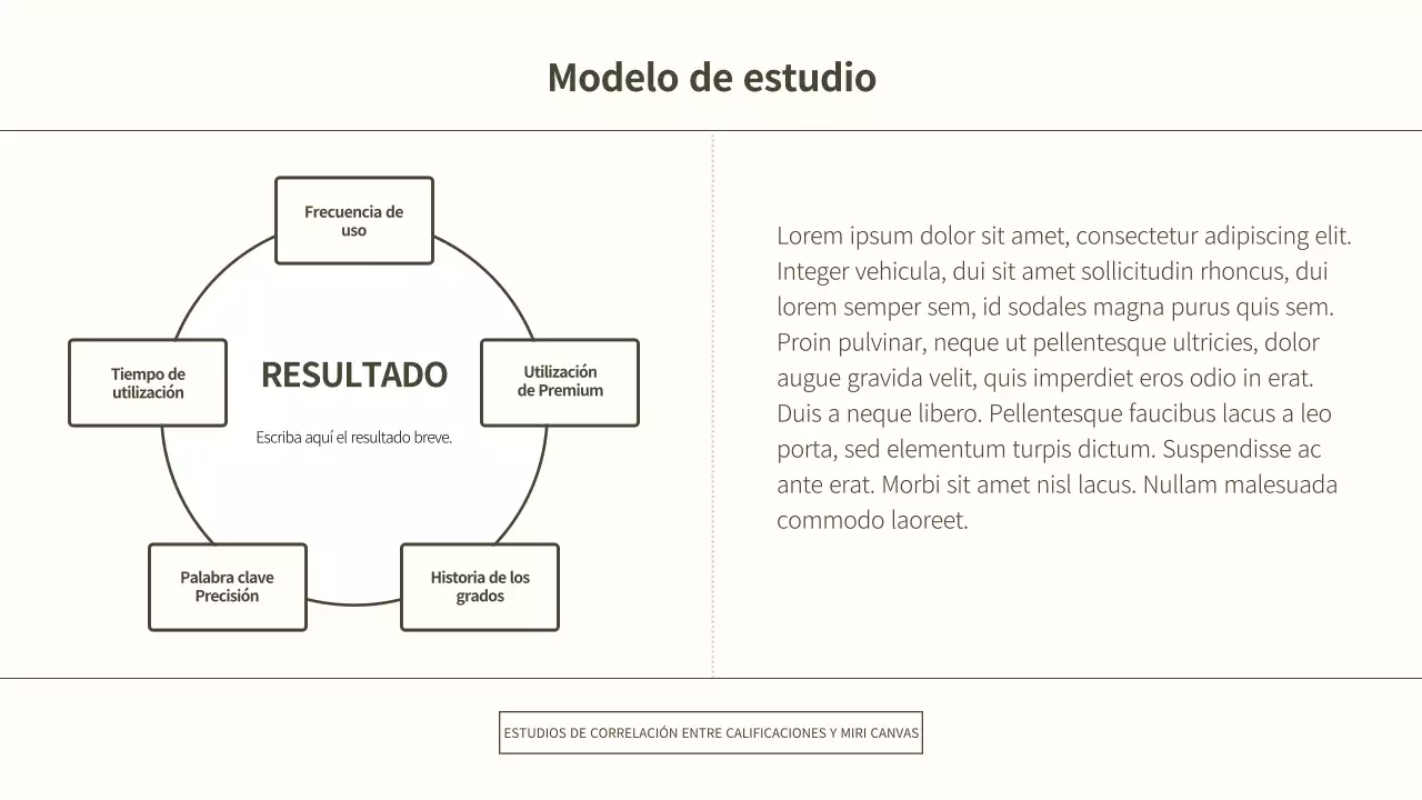 Una presentación en papel básica, minimalista, despejada y en blanco roto