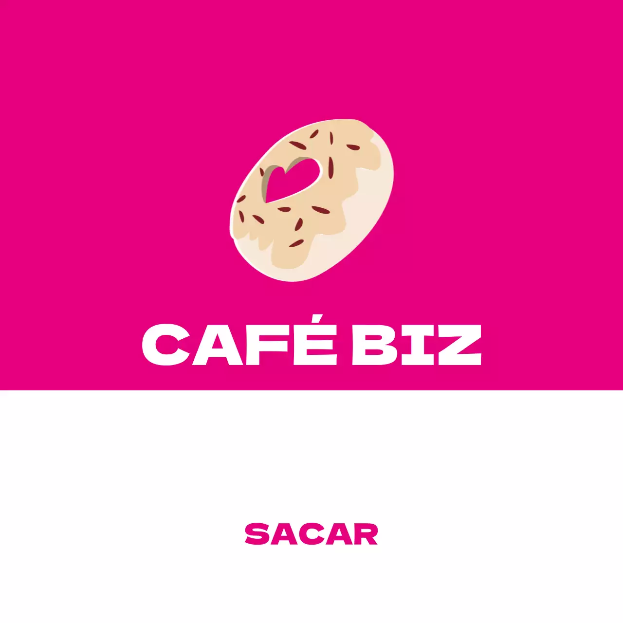 Cafetería Rosa Ilustración Simple