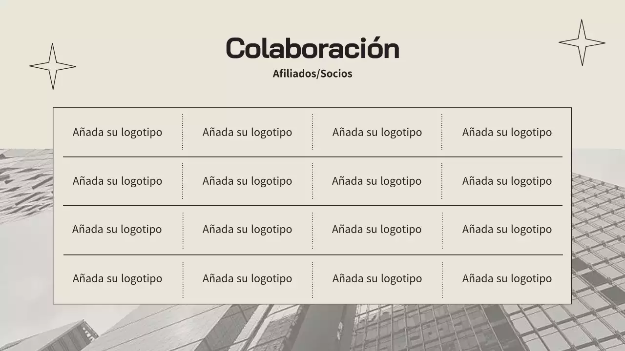 Un sencillo perfil de empresa en beige