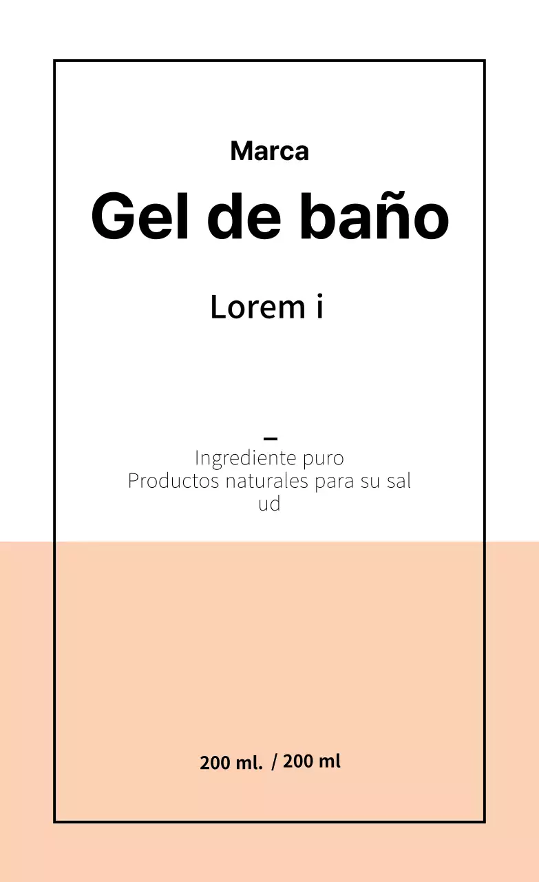 Etiqueta de producto de belleza sencillo de línea rosa