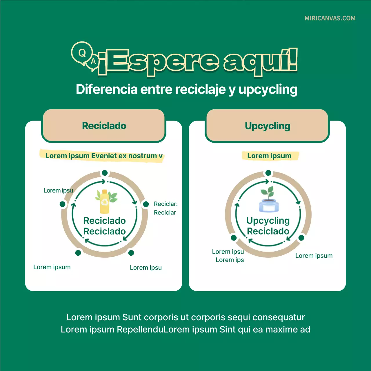 Desafío Upcycling con ilustraciones en verde y beige CardNews