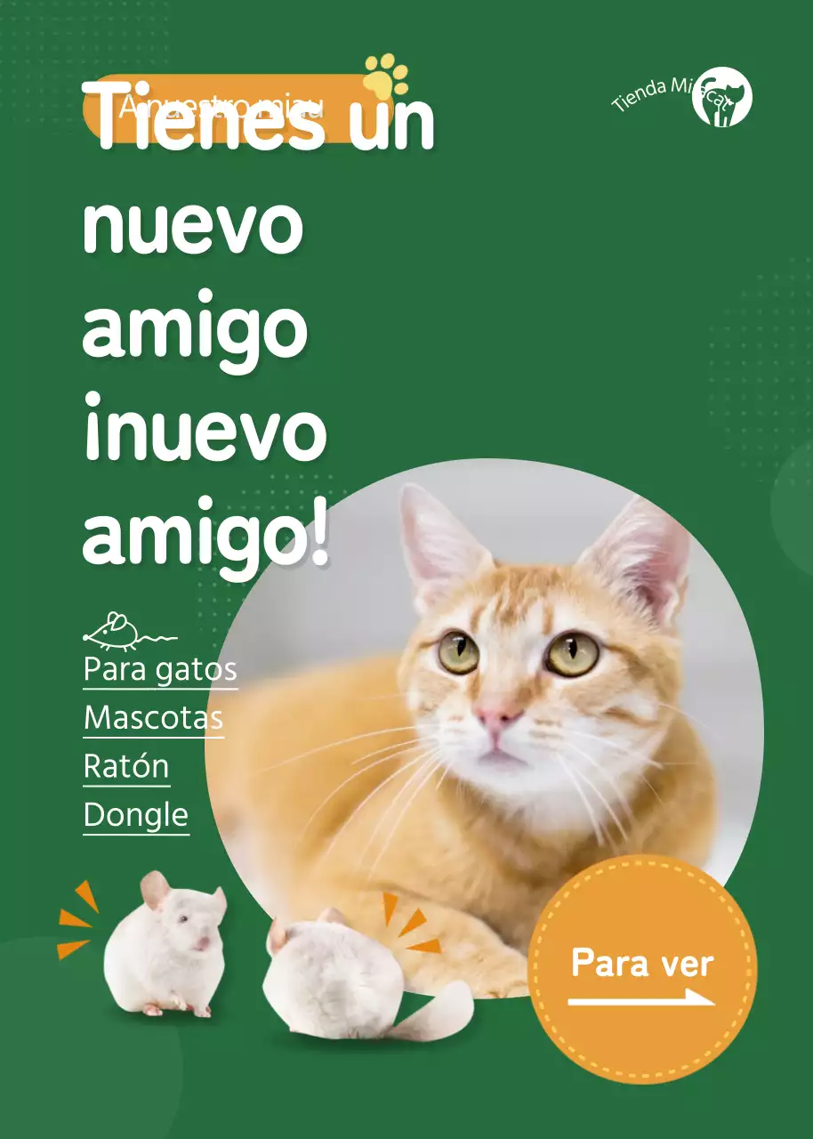 Promover la compra de juguetes y peluches verdes para gatos