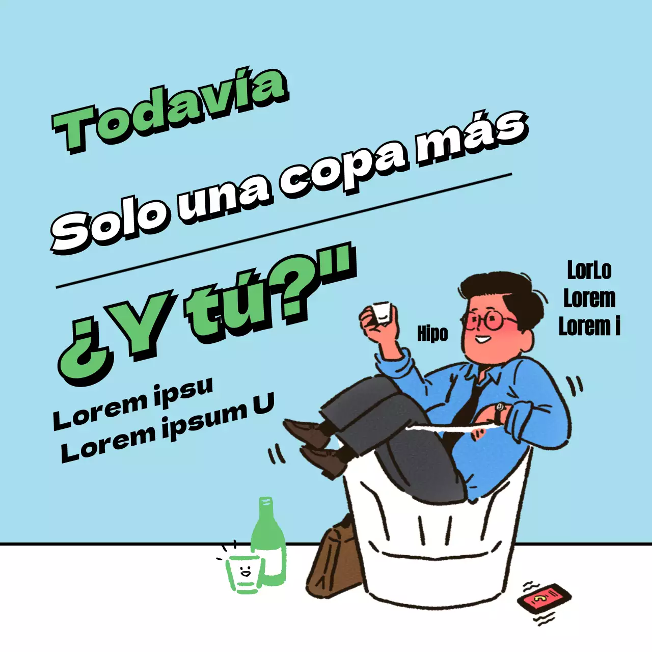 Una campaña de consumo saludable para fin de año de color verde azulado