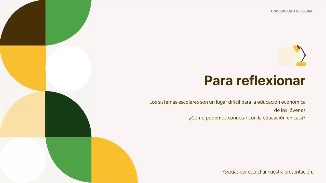 Materiales sencillos de color amarillo y marrón para la educación económica de los jóvenes