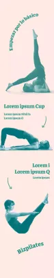 Banner promocional de Pilates Basics Open con fondo rosa claro