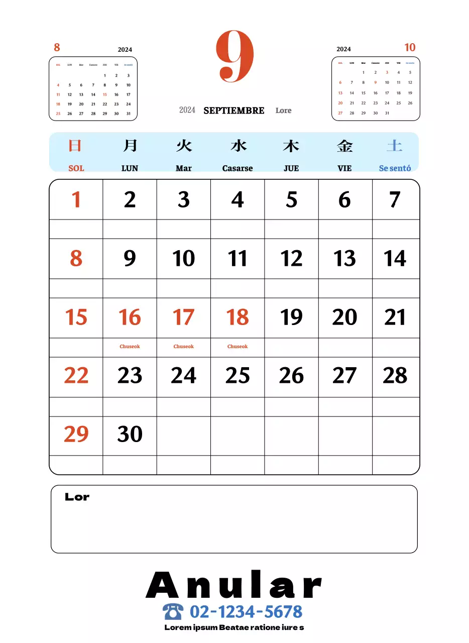 Posavasos retro rojo y azul calendario de recuerdos